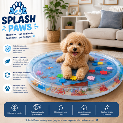 SplashPaws™ – Esterilla de Agua Interactiva para Gatos y Perros