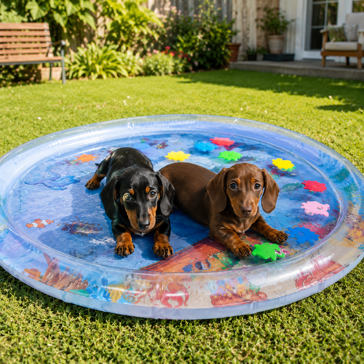 SplashPaws™ – Esterilla de Agua Interactiva para Gatos y Perros