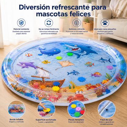 SplashPaws™ – Esterilla de Agua Interactiva para Gatos y Perros